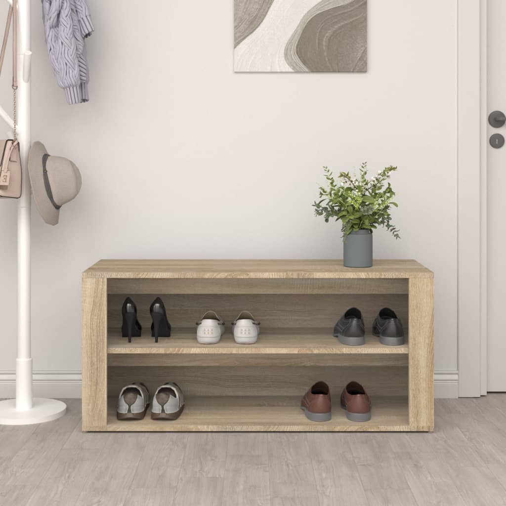 Kenkäteline Sonoma-tammi 100x35x45 cm tekninen puu - Sisustajankoti.fi