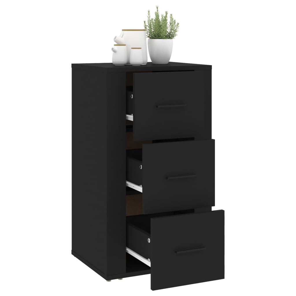 Senkki musta 40x33x70 cm tekninen puu - Sisustajankoti.fi