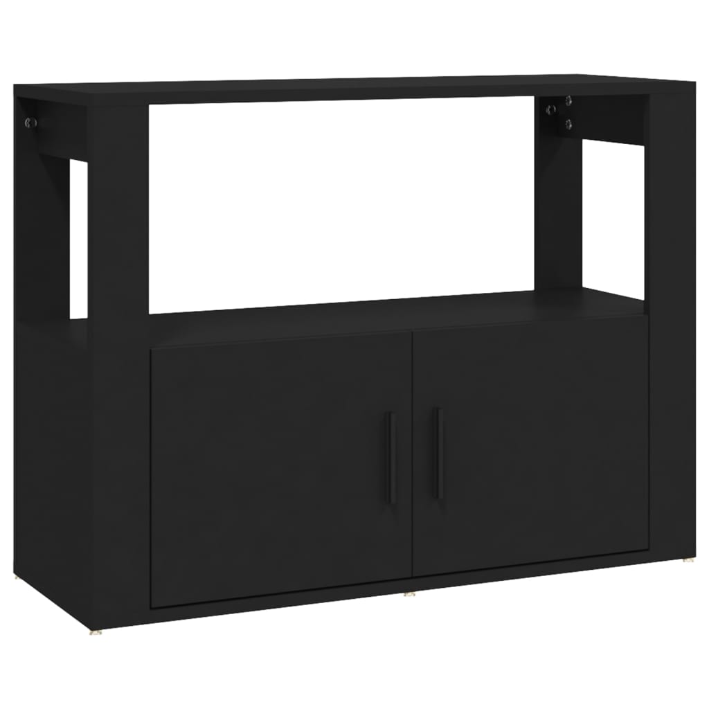Senkki musta 80x30x60 cm tekninen puu - Sisustajankoti.fi