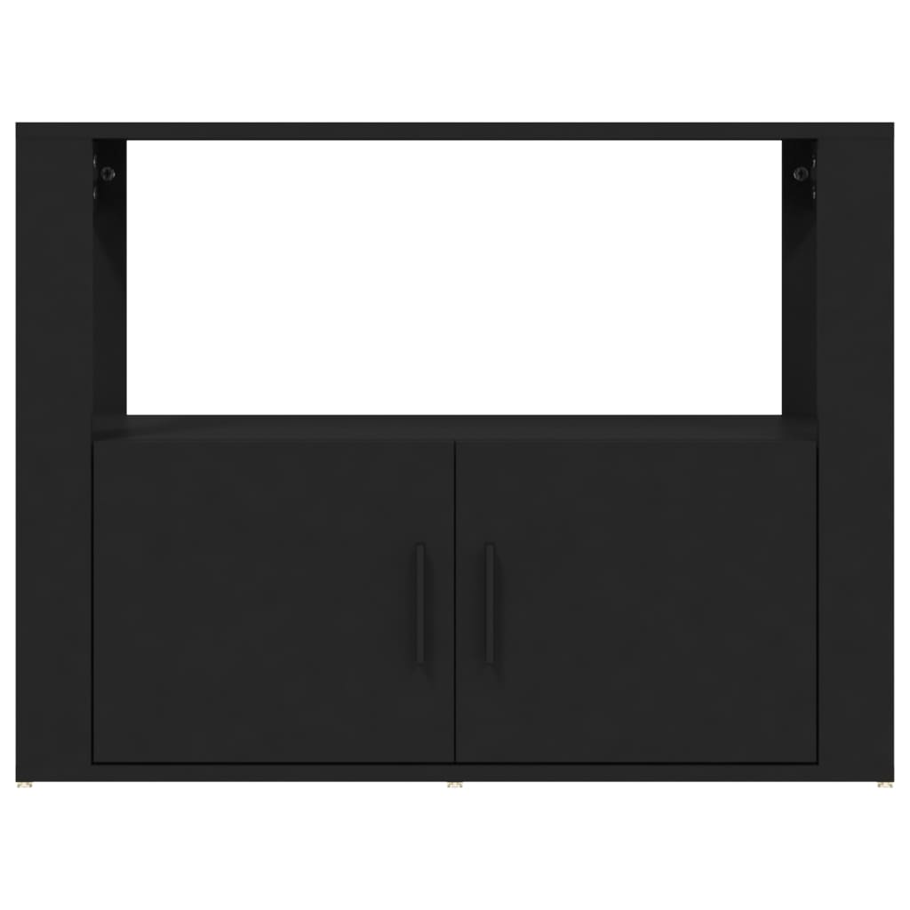 Senkki musta 80x30x60 cm tekninen puu - Sisustajankoti.fi