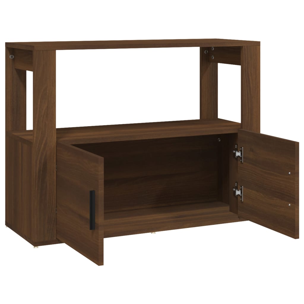 Senkki ruskea tammi 80x30x60 cm tekninen puu - Sisustajankoti.fi
