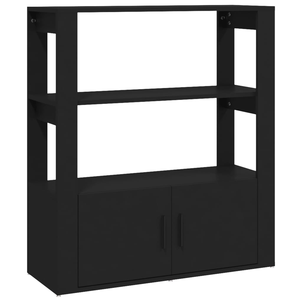 Senkki musta 80x30x90 cm tekninen puu - Sisustajankoti.fi