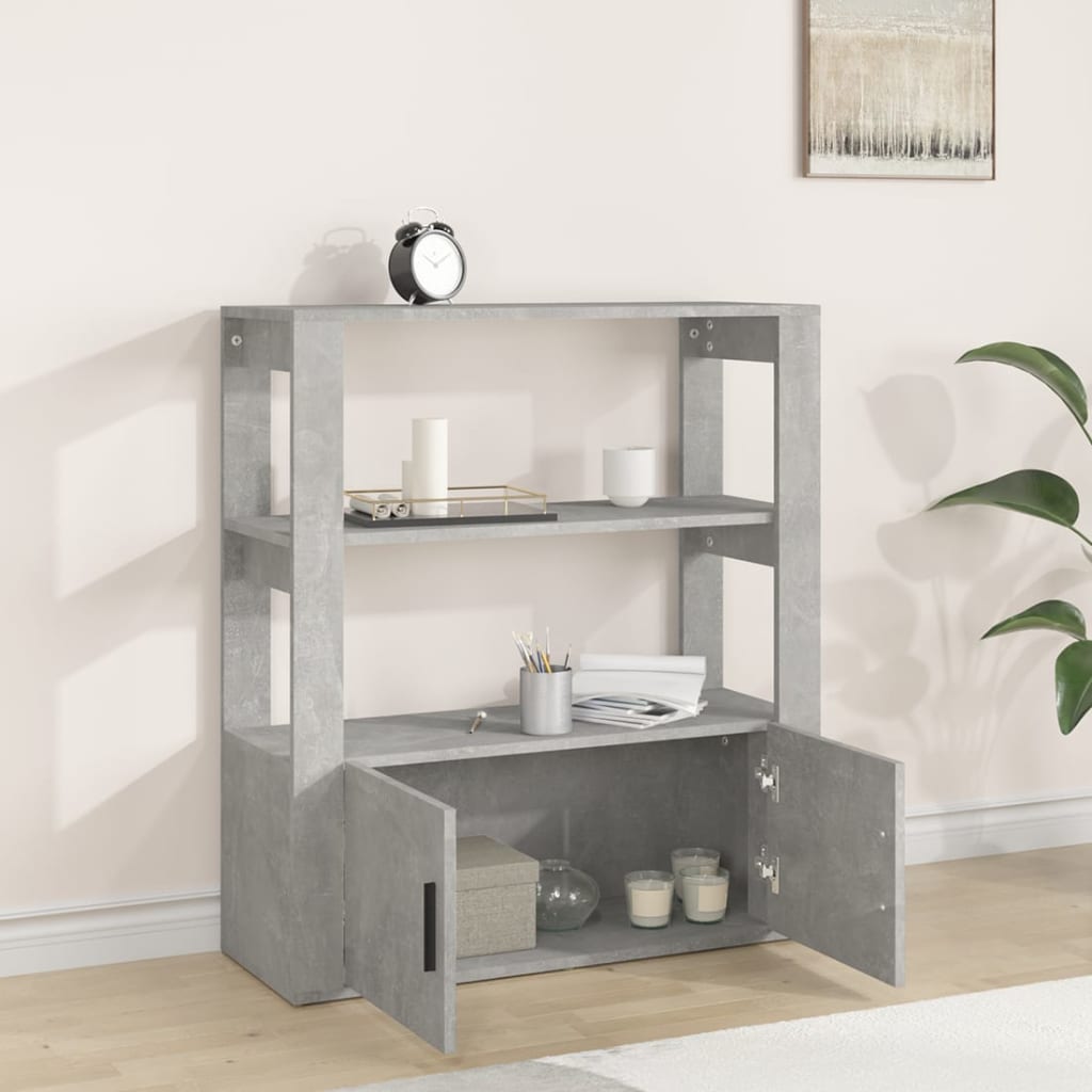Senkki betoninharmaa 80x30x90 cm tekninen puu - Sisustajankoti.fi