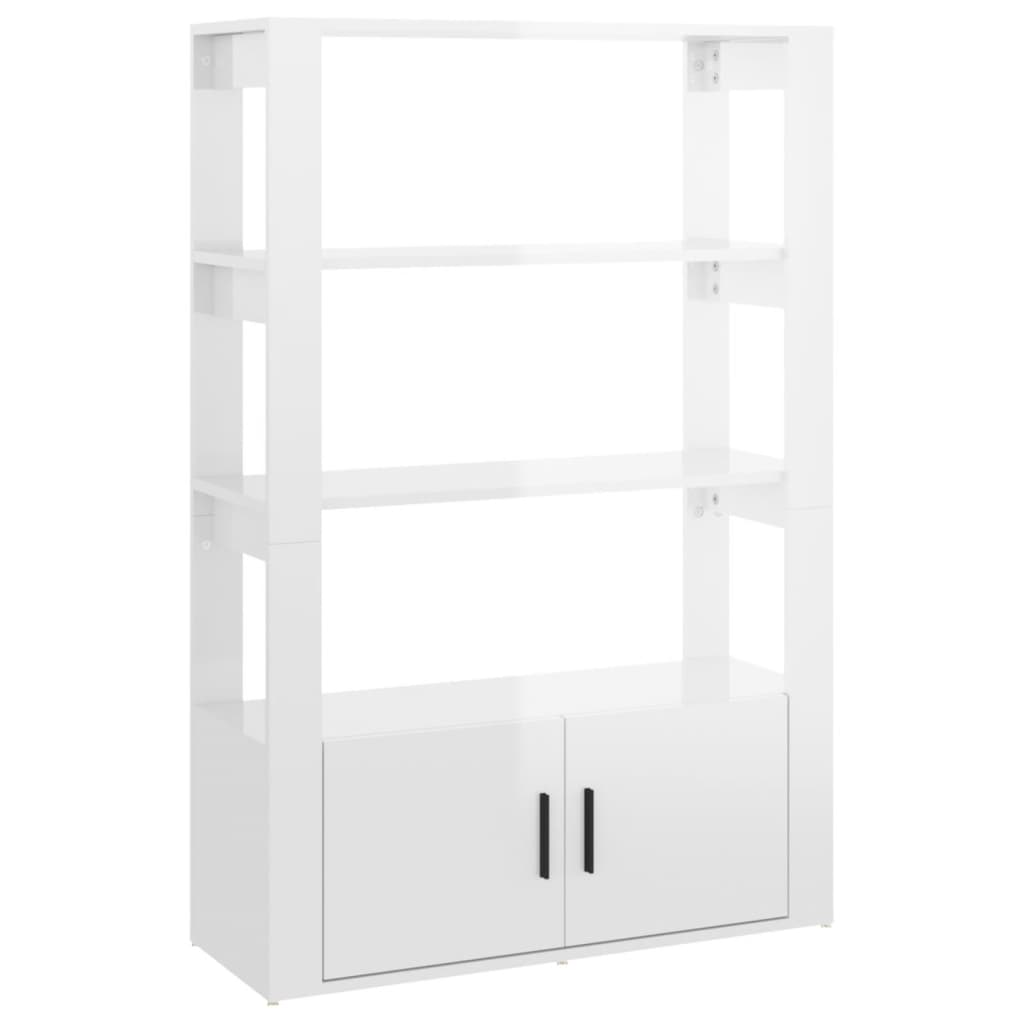 Senkki korkeakiilto valkoinen 80x30x119,5 cm tekninen puu - Sisustajankoti.fi