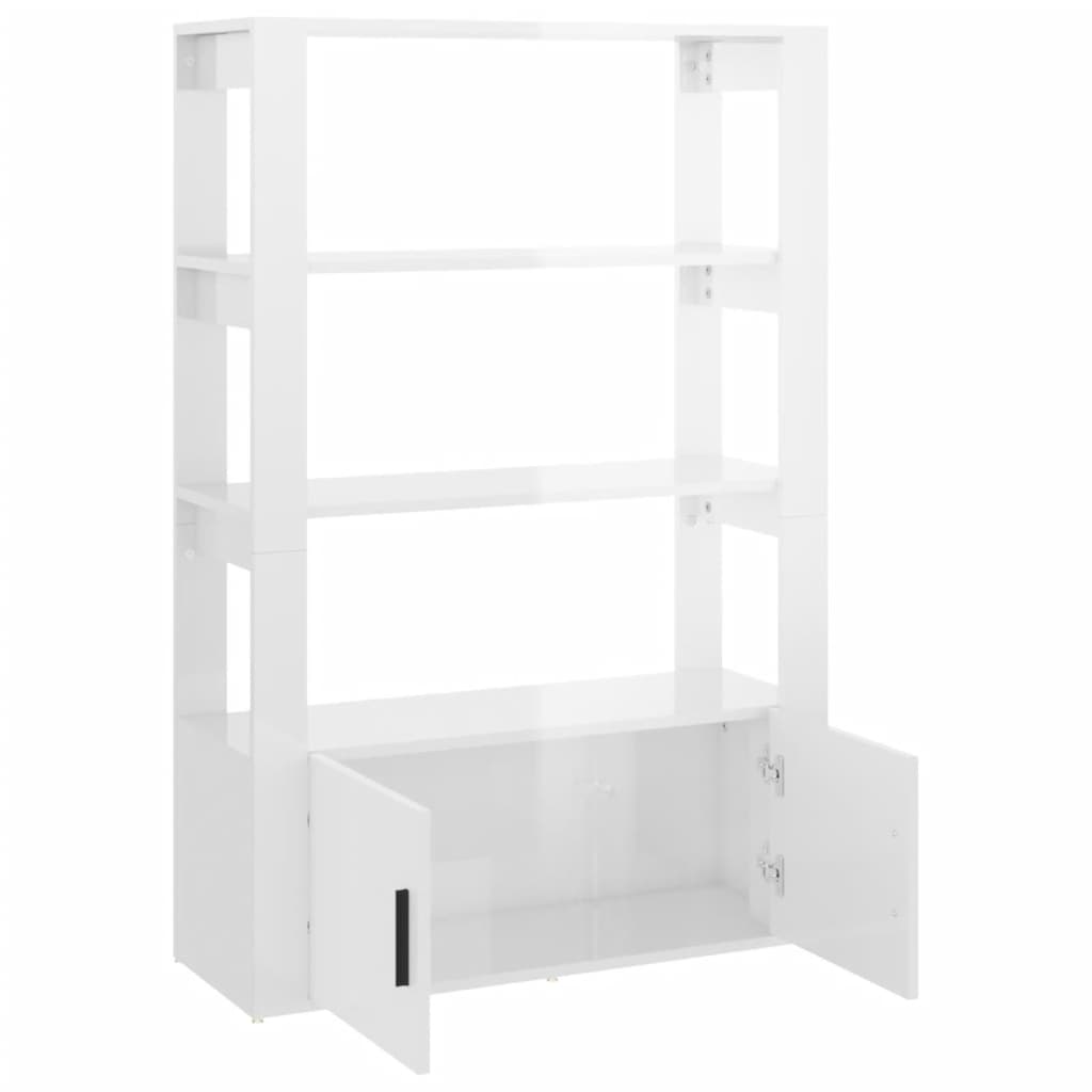 Senkki korkeakiilto valkoinen 80x30x119,5 cm tekninen puu - Sisustajankoti.fi