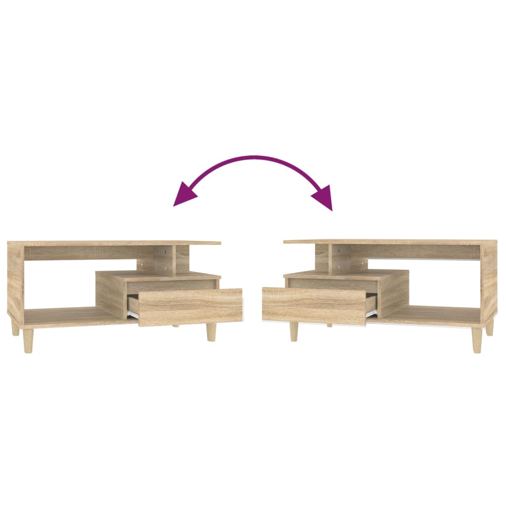 Sohvapöytä Sonoma-tammi 90x49x45 cm tekninen puu - Sisustajankoti.fi