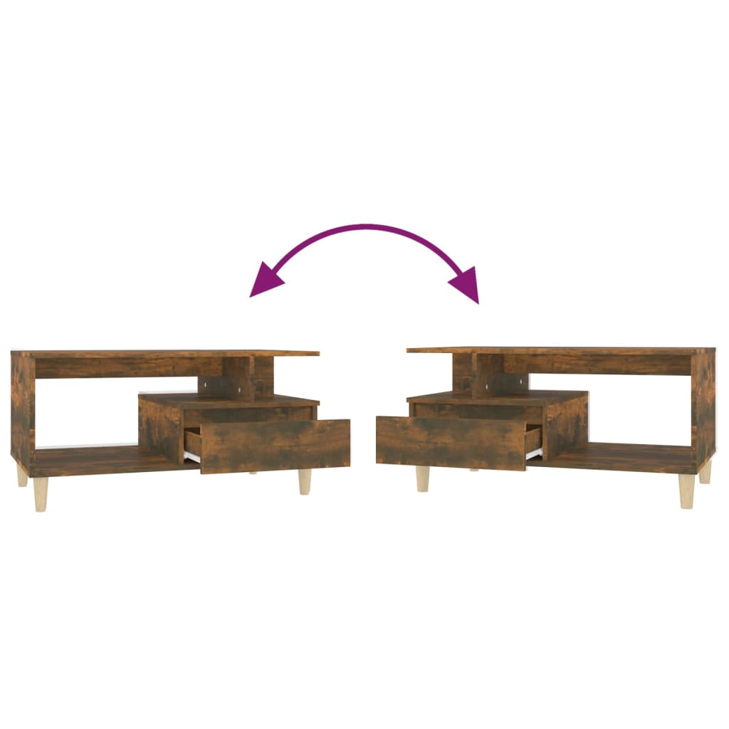 Sohvapöytä savutammi 90x49x45 cm tekninen puu - Sisustajankoti.fi