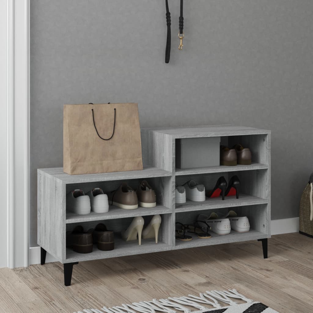 Kenkäkaappi harmaa Sonoma 102x36x60 cm tekninen puu - Sisustajankoti.fi