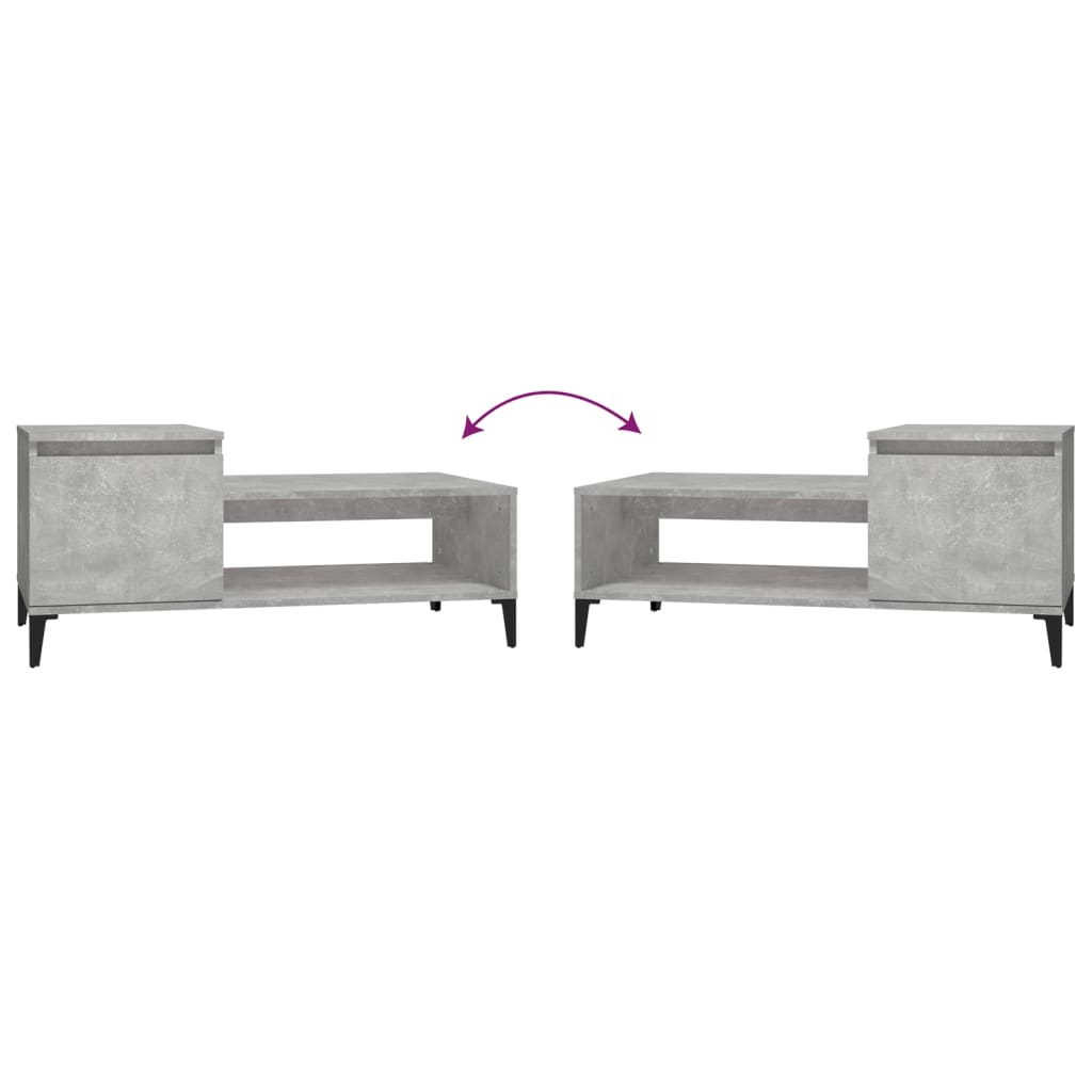 Sohvapöytä betoninharmaa 100x50x45 cm tekninen puu - Sisustajankoti.fi