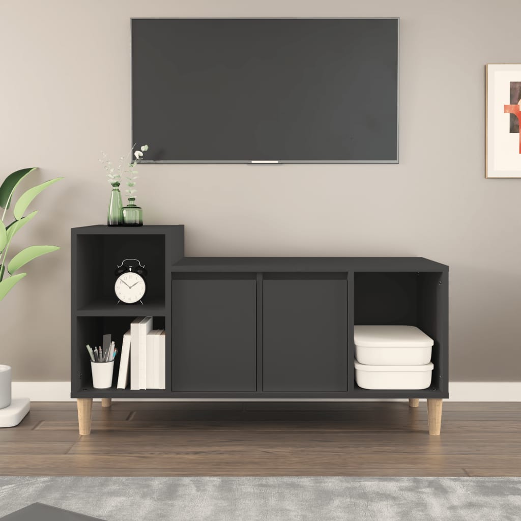 TV-taso musta 100x35x55 cm tekninen puu - Sisustajankoti.fi