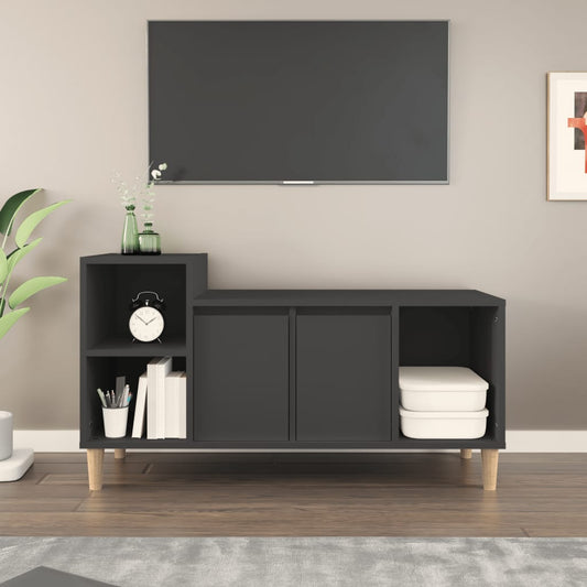 TV-taso musta 100x35x55 cm tekninen puu - Sisustajankoti.fi