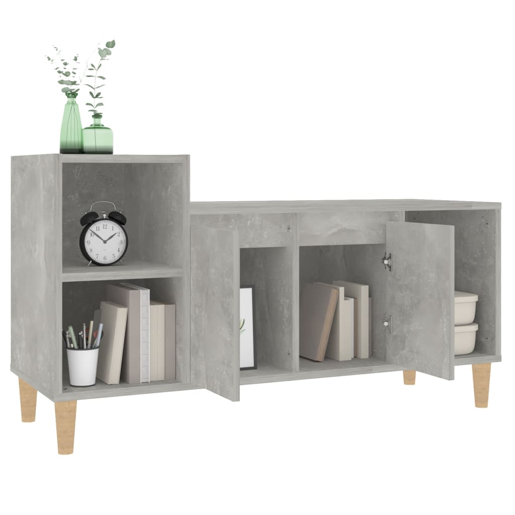 TV-taso betoninharmaa 100x35x55 cm tekninen puu - Sisustajankoti.fi