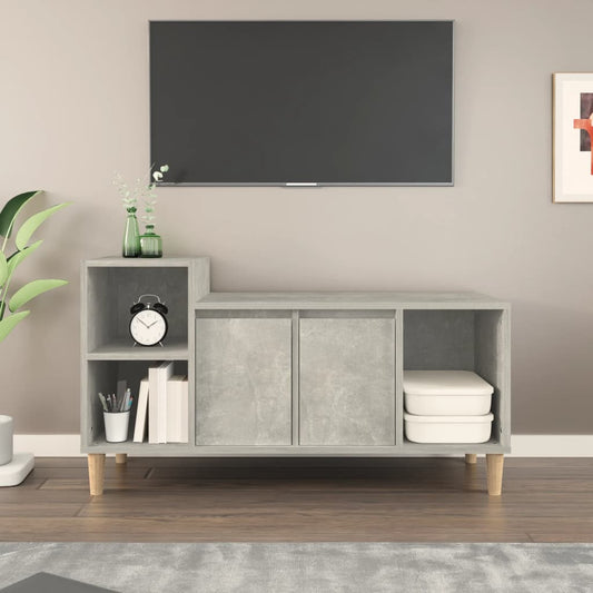 TV-taso betoninharmaa 100x35x55 cm tekninen puu - Sisustajankoti.fi