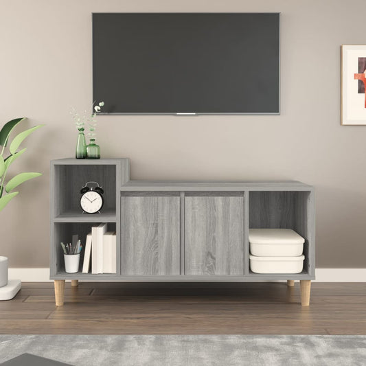 TV-taso harmaa Sonoma 100x35x55 cm tekninen puu - Sisustajankoti.fi