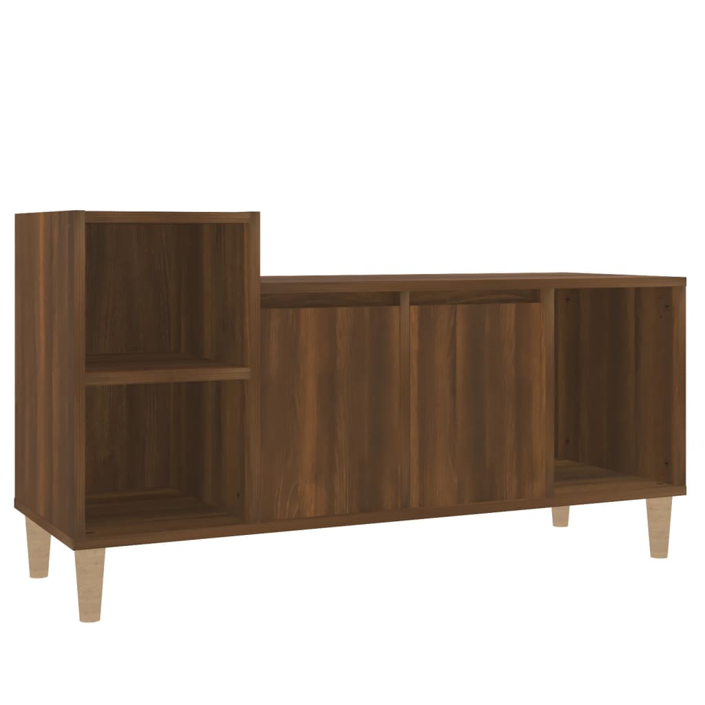 TV-taso ruskea tammi 100x35x55 cm tekninen puu - Sisustajankoti.fi
