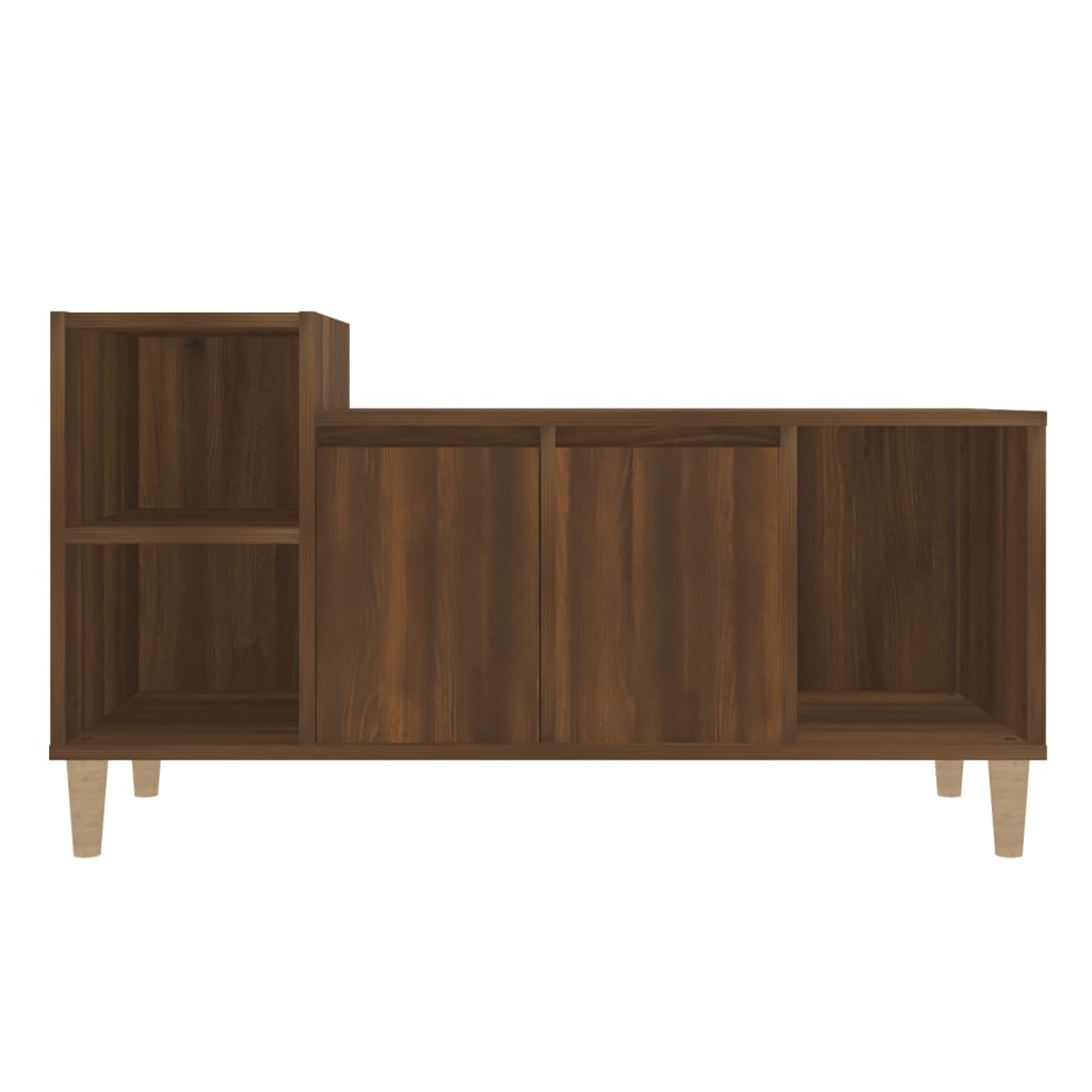 TV-taso ruskea tammi 100x35x55 cm tekninen puu - Sisustajankoti.fi