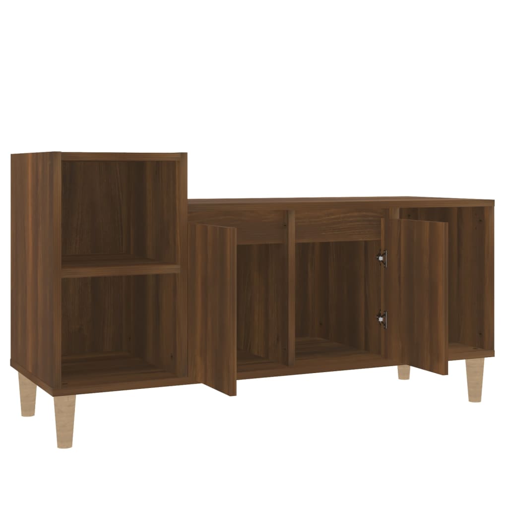TV-taso ruskea tammi 100x35x55 cm tekninen puu - Sisustajankoti.fi
