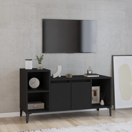 TV-taso musta 100x35x55 cm tekninen puu - Sisustajankoti.fi
