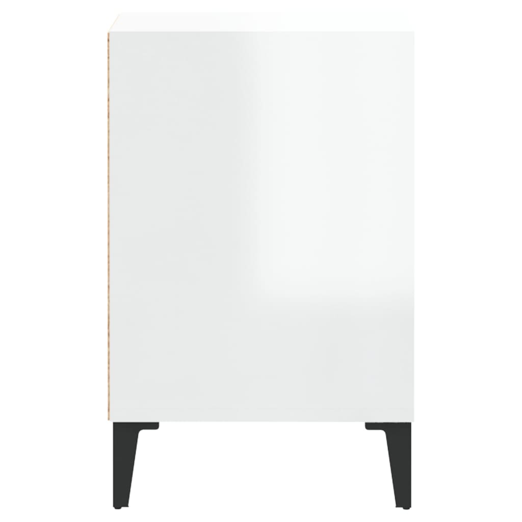 TV-taso korkeakiilto valkoinen 100x35x55 cm tekninen puu - Sisustajankoti.fi