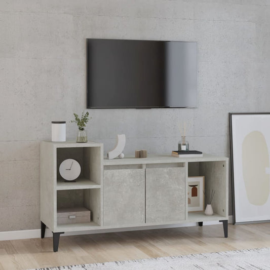 TV-taso betoninharmaa 100x35x55 cm tekninen puu - Sisustajankoti.fi