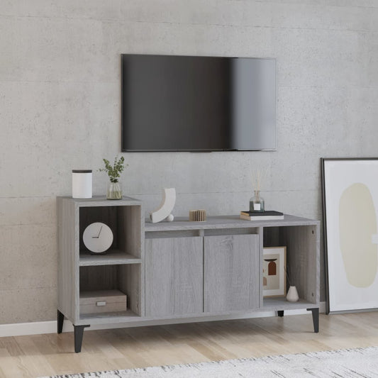 TV-taso harmaa Sonoma 100x35x55 cm tekninen puu - Sisustajankoti.fi