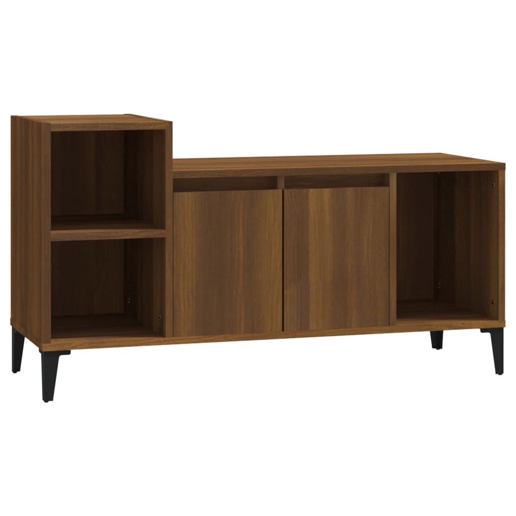 TV-taso ruskea tammi 100x35x55 cm tekninen puu - Sisustajankoti.fi