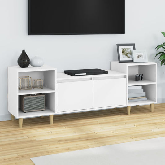 TV-taso valkoinen 160x35x55 cm tekninen puu - Sisustajankoti.fi