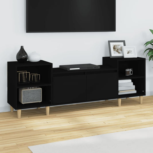 TV-taso musta 160x35x55 cm tekninen puu - Sisustajankoti.fi