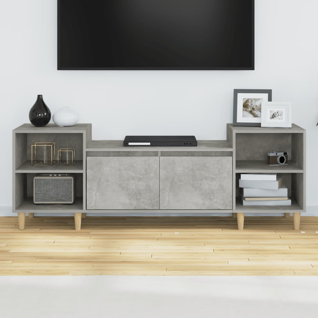 TV-taso betoninharmaa 160x35x55 cm tekninen puu - Sisustajankoti.fi