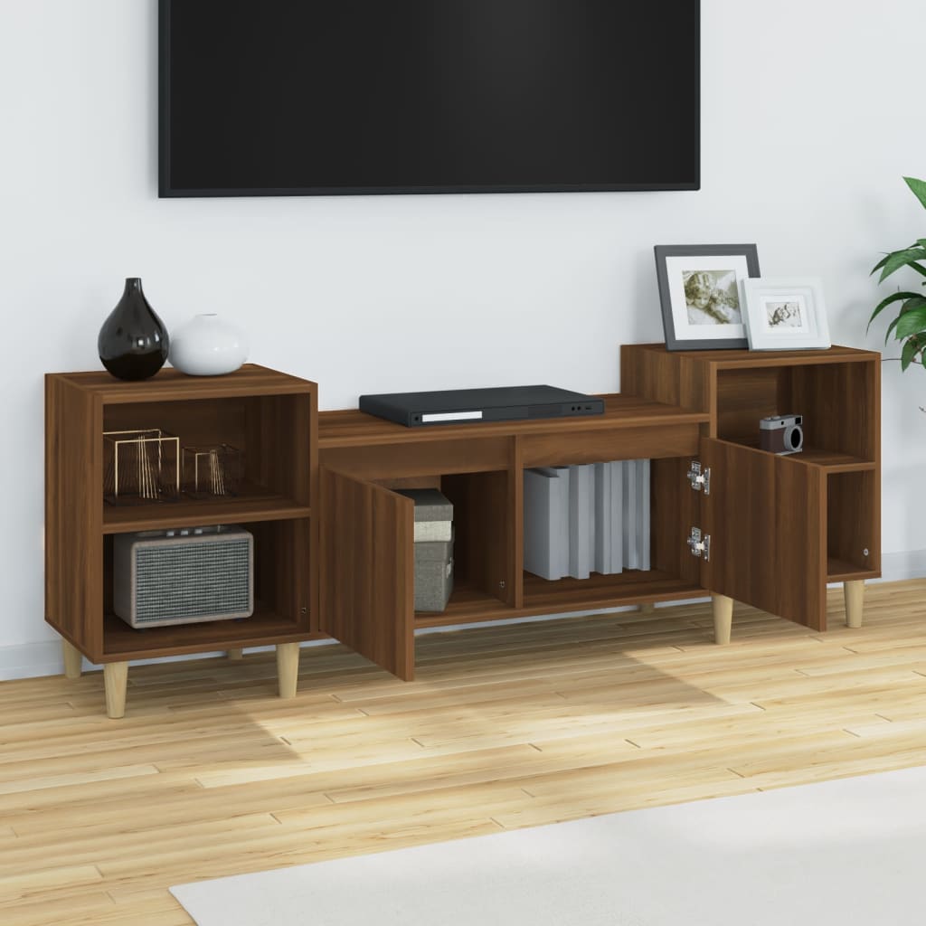 TV-taso ruskea tammi 160x35x55 cm tekninen puu - Sisustajankoti.fi