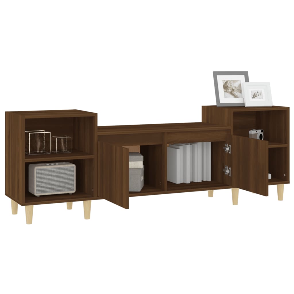 TV-taso ruskea tammi 160x35x55 cm tekninen puu - Sisustajankoti.fi