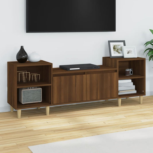 TV-taso ruskea tammi 160x35x55 cm tekninen puu - Sisustajankoti.fi