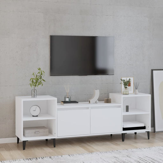TV-taso valkoinen 160x35x55 cm tekninen puu - Sisustajankoti.fi