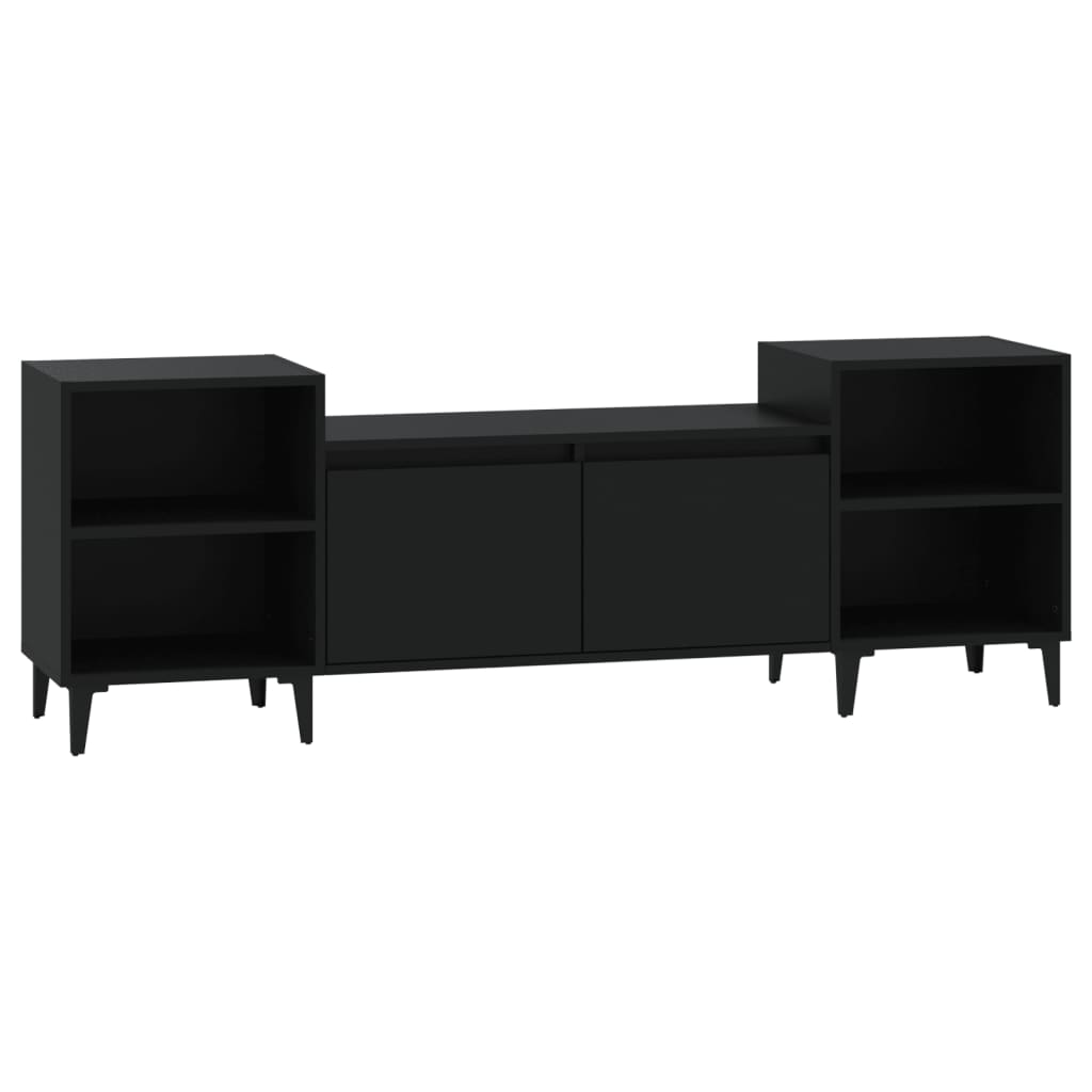 TV-taso musta 160x35x55 cm tekninen puu - Sisustajankoti.fi