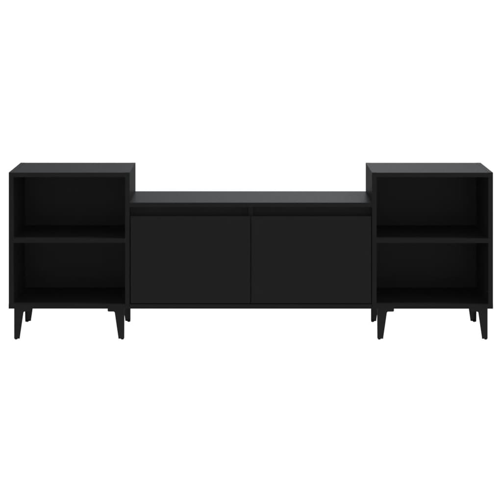 TV-taso musta 160x35x55 cm tekninen puu - Sisustajankoti.fi