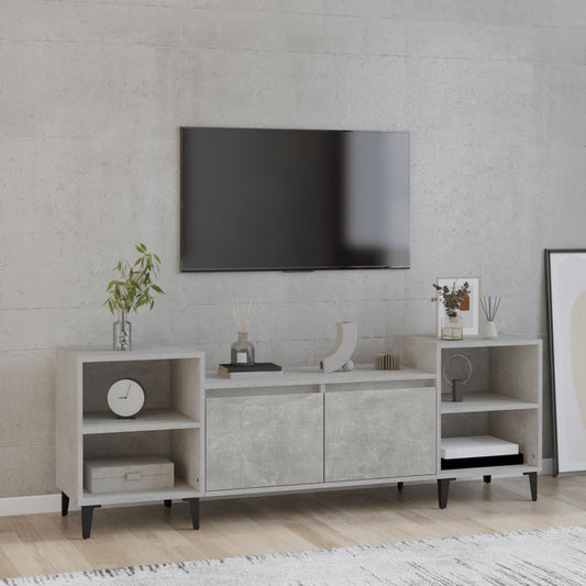TV-taso betoninharmaa 160x35x55 cm tekninen puu - Sisustajankoti.fi