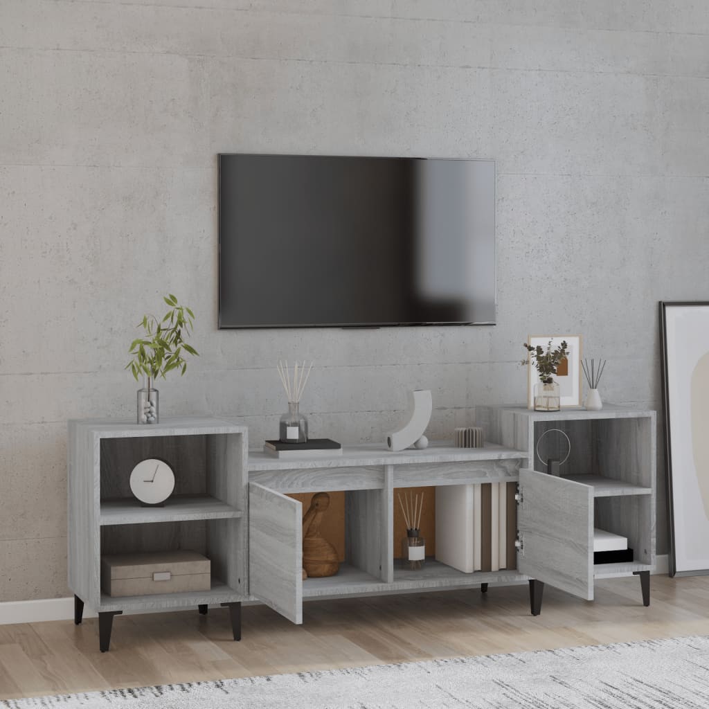 TV-taso harmaa Sonoma 160x35x55 cm tekninen puu - Sisustajankoti.fi