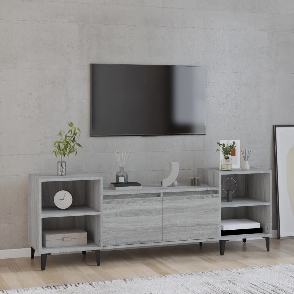 TV-taso harmaa Sonoma 160x35x55 cm tekninen puu - Sisustajankoti.fi