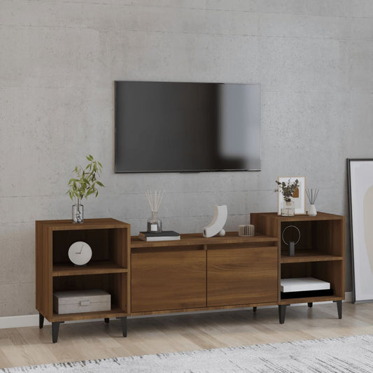 TV-taso ruskea tammi 160x35x55 cm tekninen puu - Sisustajankoti.fi