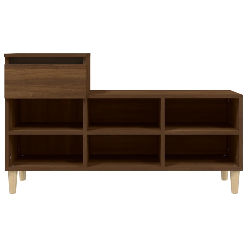 Kenkäkaappi ruskea tammi 102x36x60 cm tekninen puu - Sisustajankoti.fi
