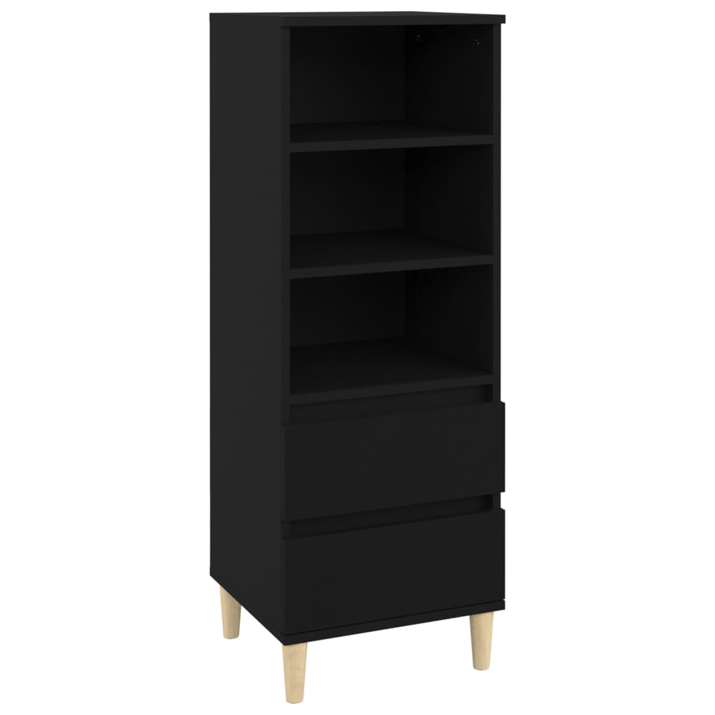 Kaappi musta 40x36x110 cm tekninen puu - Sisustajankoti.fi