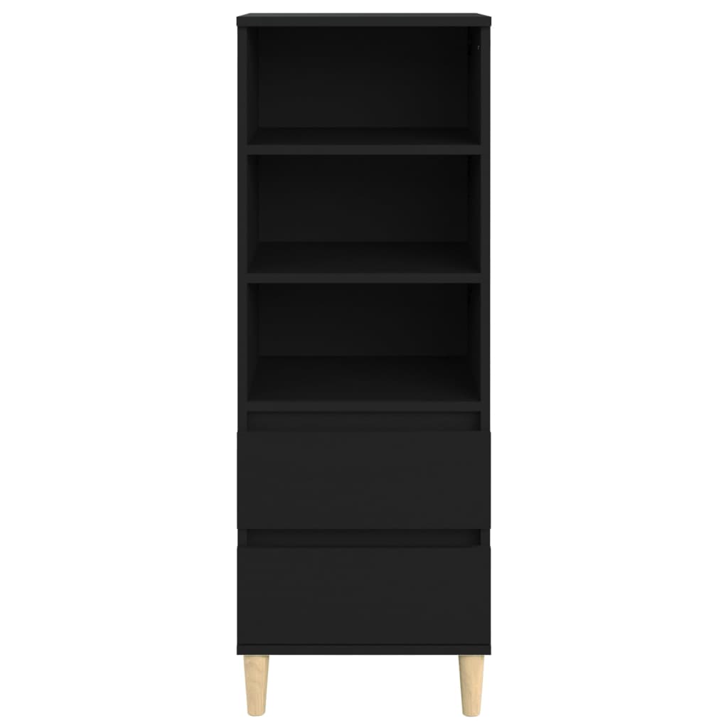 Kaappi musta 40x36x110 cm tekninen puu - Sisustajankoti.fi