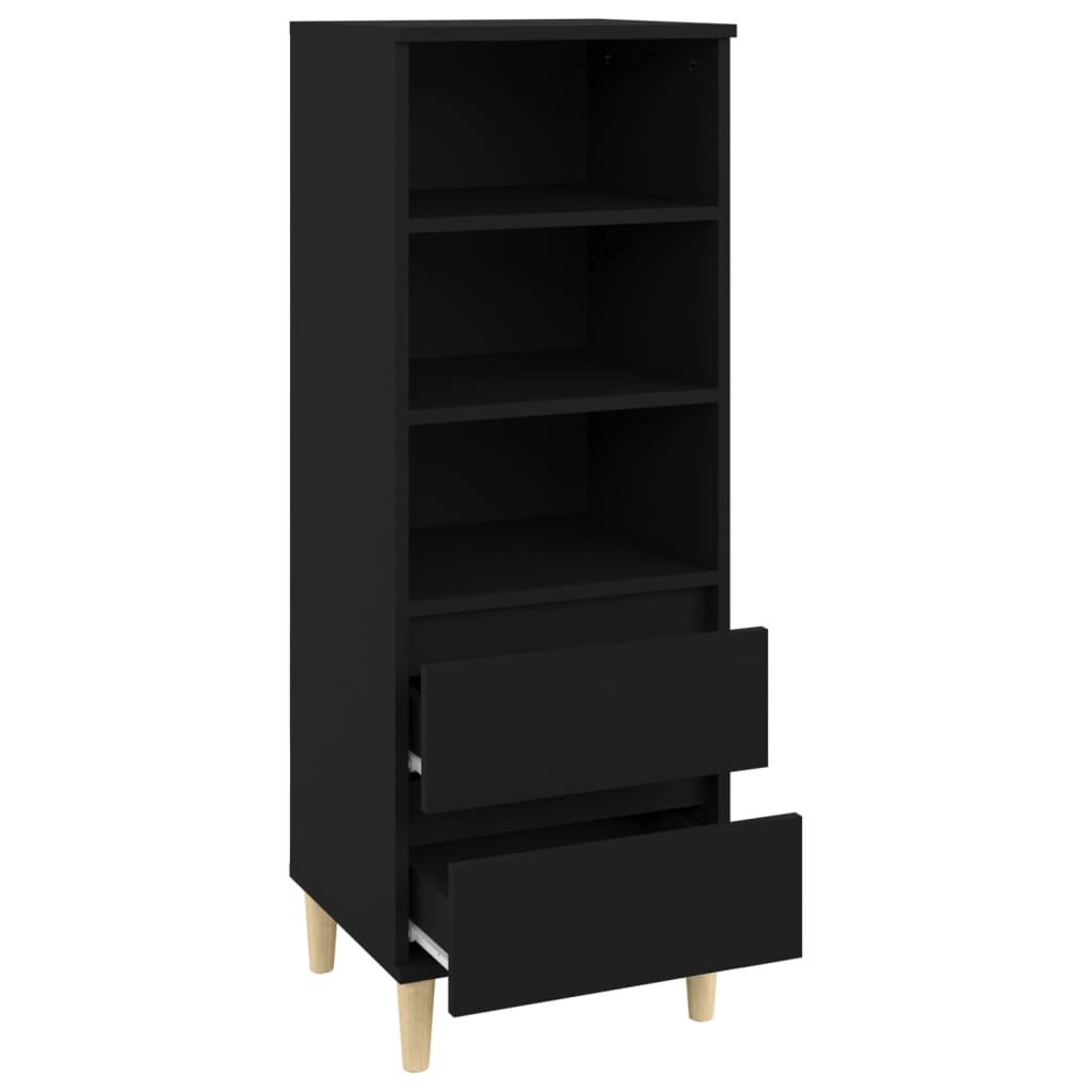 Kaappi musta 40x36x110 cm tekninen puu - Sisustajankoti.fi