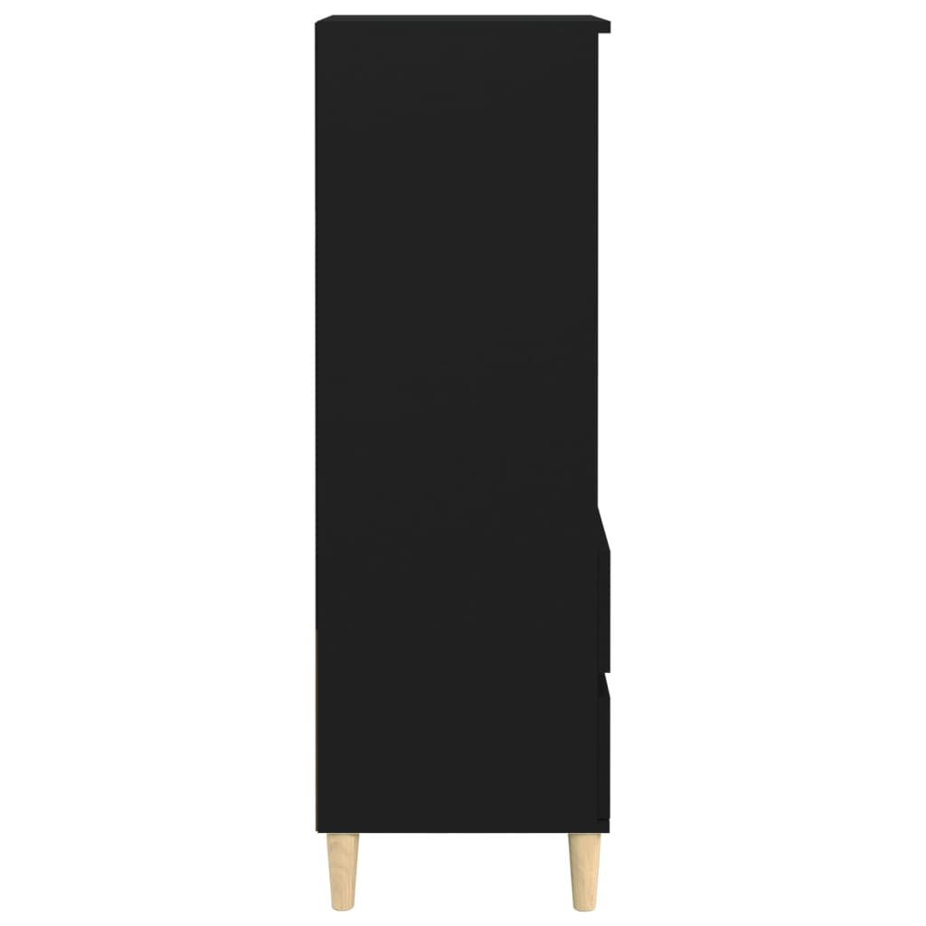 Kaappi musta 40x36x110 cm tekninen puu - Sisustajankoti.fi