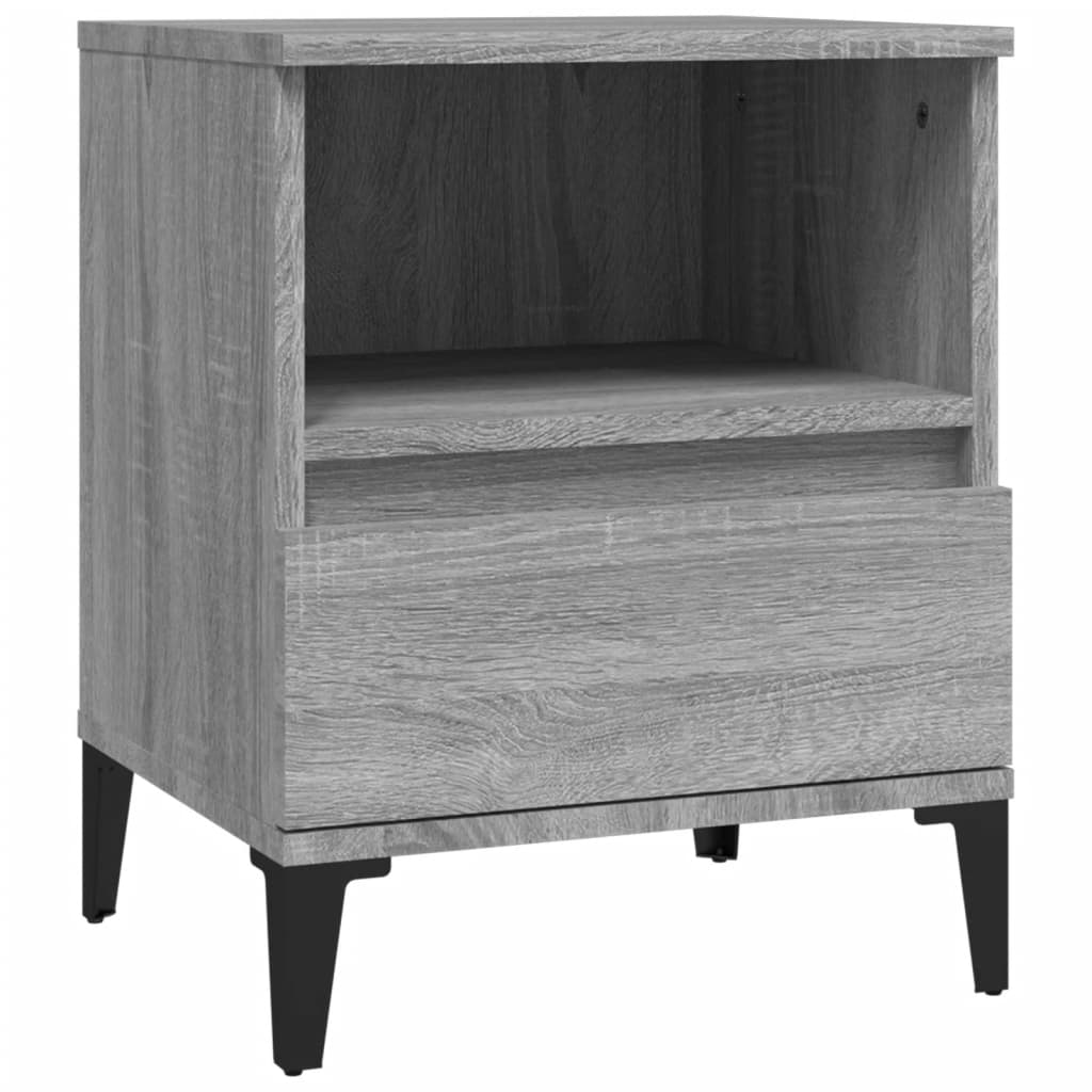 Yöpöytä harmaa Sonoma 40x35x50 cm - Sisustajankoti.fi