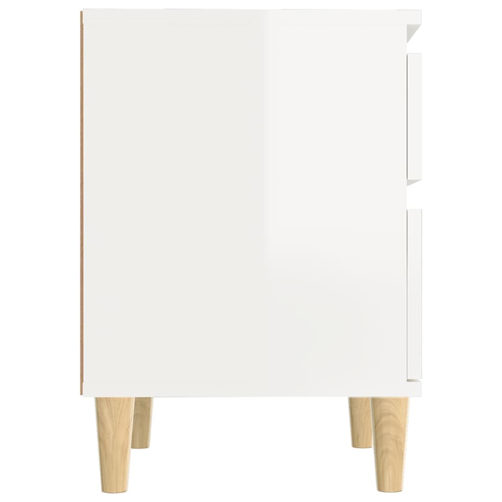 Yöpöytä korkeakiilto valkoinen 40x35x50 cm - Sisustajankoti.fi