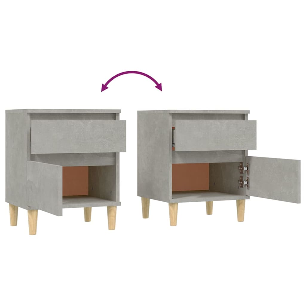 Yöpöytä betoninharmaa 40x35x50 cm - Sisustajankoti.fi