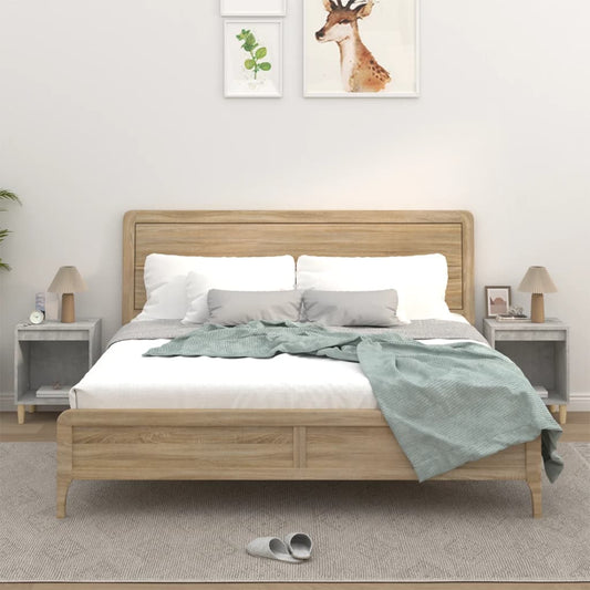 Yöpöydät 2 kpl betoninharmaa 40x35x50 cm - Sisustajankoti.fi