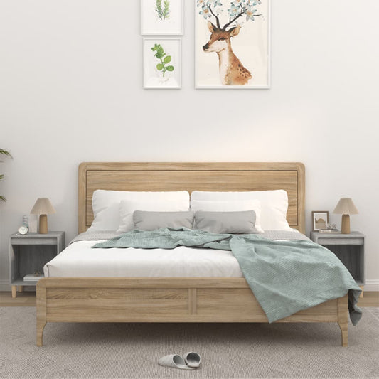 Yöpöydät 2 kpl harmaa Sonoma 40x35x50 cm - Sisustajankoti.fi