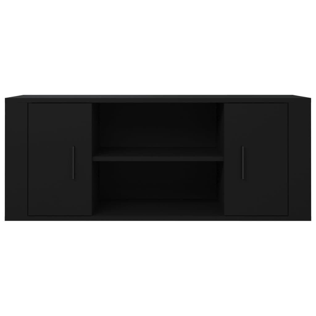 TV-taso musta 100x35x40 cm tekninen puu - Sisustajankoti.fi